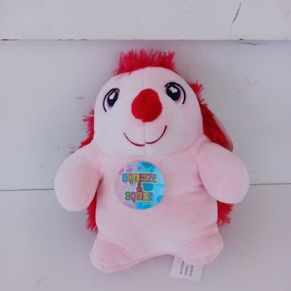 Toys Fuzzy Friends Pink Red Hedgehog Squishy Soft Lovey 7 Plush Stuffed Animal Toy Poshmark